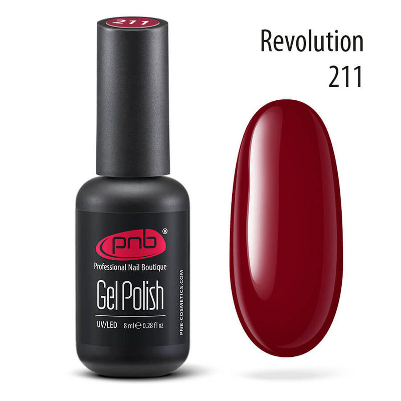 PNB Red gel nail polish for a Russian manicure or pedicure