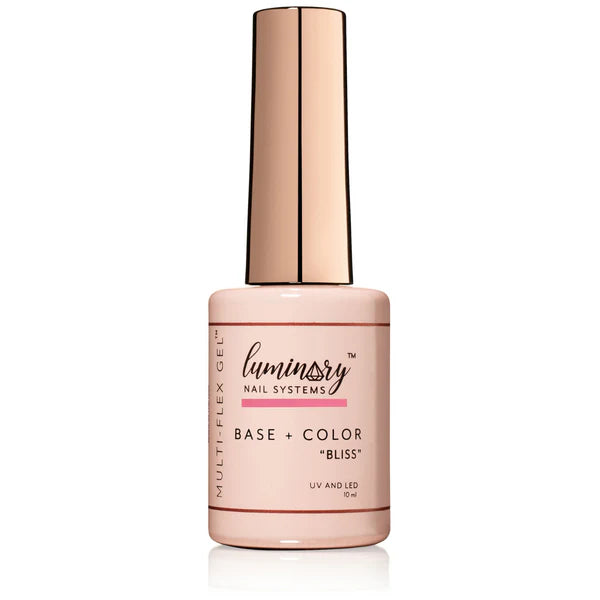 Luminary Pink with sparkle base coat gel nail polish "Bliss" multi flex 10ml or 30ml