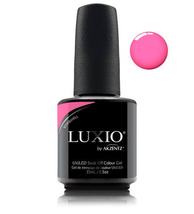 Luxio neon pink gel nail polish