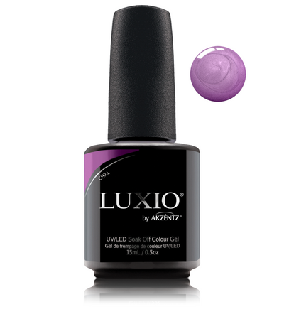 Luxio purple shimmer gel nail polish