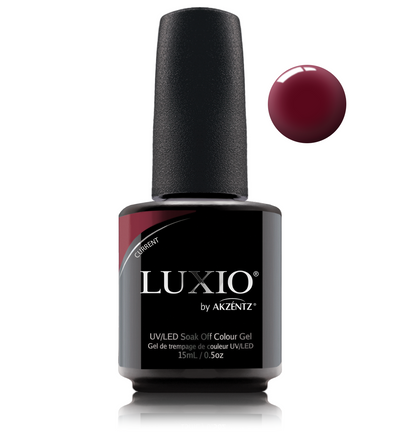 Luxio berry red gel nail polish
