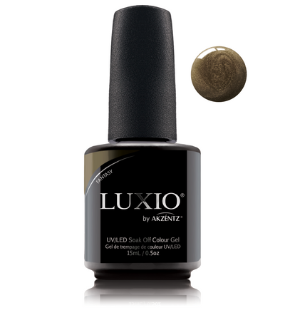 Luxio green shimmer gel nail polish
