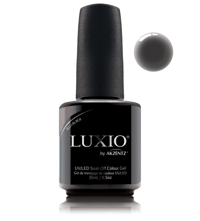 Luxio black glass gel nail polish