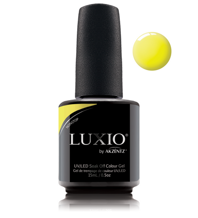Bright yellow gel polish