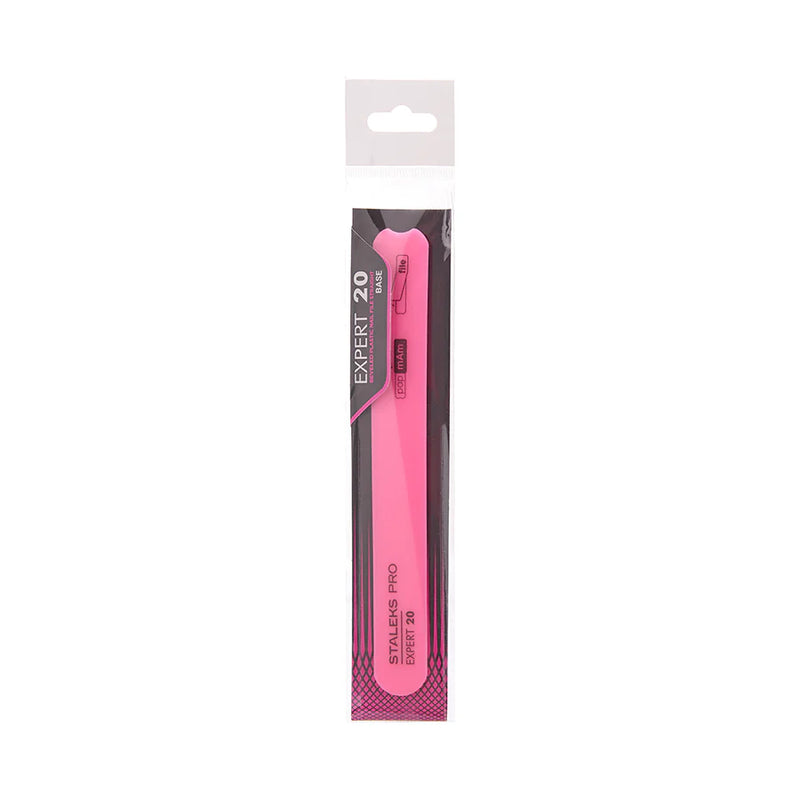 STALEKS PRO EXPERT 20 BEVELED STRAIGHT PLASTIC NAIL FILE (BASE) SPBE-20