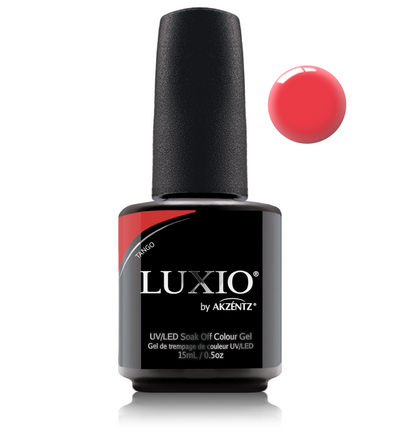 Luxio Coral red gel nail polish