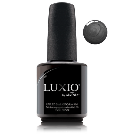 Luxio shimmering black gel nail polish